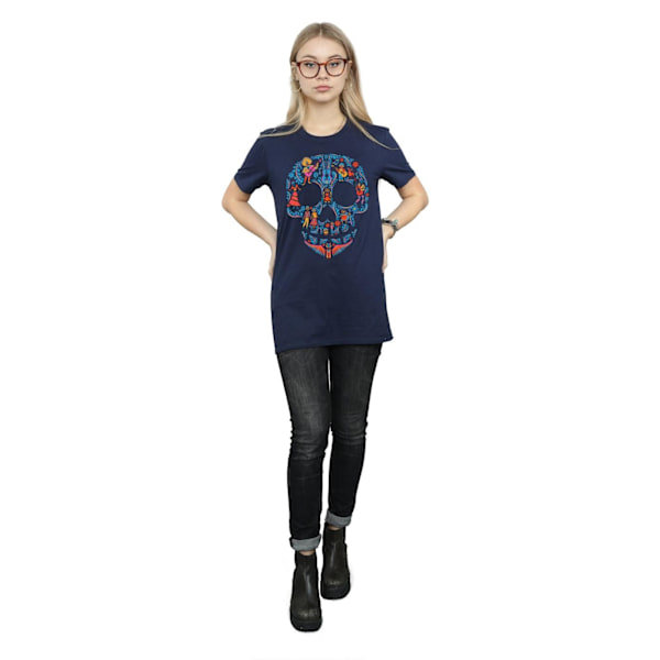 Coco Dam/Damer Skalle Bomull Boyfriend T-Shirt L Marinblå Navy Blue L