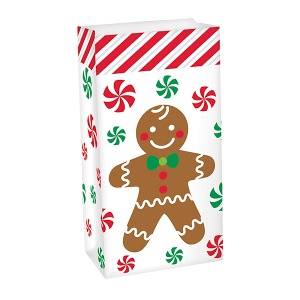 Amscan Pepparkaksgubbe Papperspåse Godis One Size Flerfärgad Multicoloured One Size