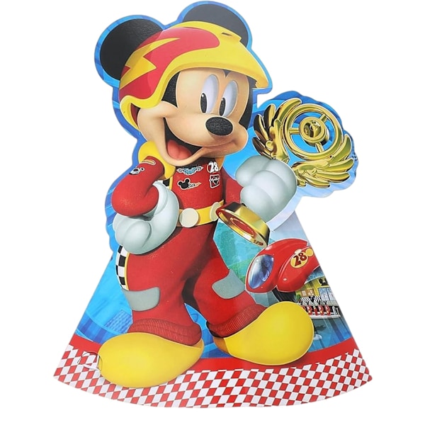 Disney Roadster Die Cut Mickey Mouse Partyhattar (6-pack) En Storlek Multicoloured One Size