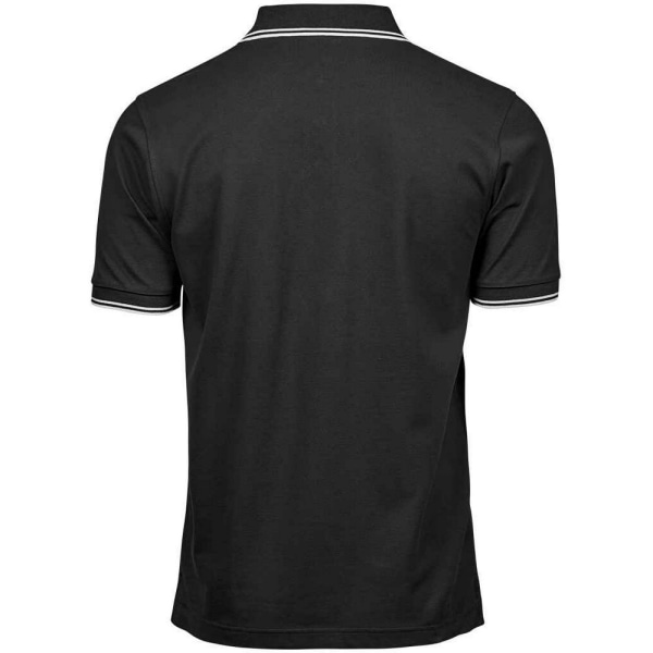 Tee Jays Mens Tipped Stretch Polo Shirt L Svart/Vit Black/White L