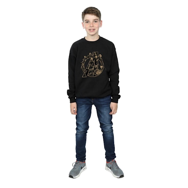 Marvel Boys Avengers Infinity War Marvel Logo Sweatshirt 5-6 år Black 5-6 Years