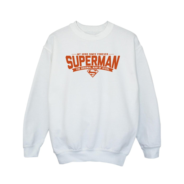 DC Comics Girls Superman Hero Dad Sweatshirt 3-4 år Vit White 3-4 Years