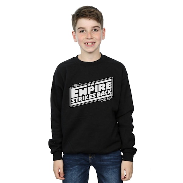 Star Wars Pojkar The Empire Strikes Back Logotyp Sweatshirt 5-6 År Black 5-6 Years
