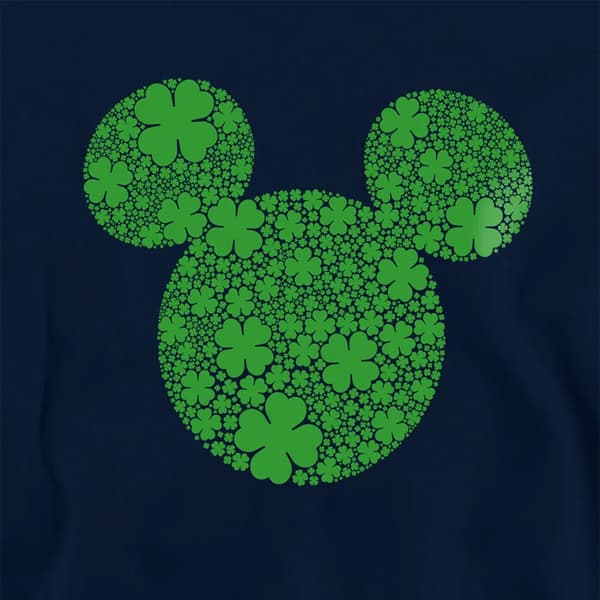 Disney Barn/Barn Mickey Mouse Shamrock Öron St Patricks Da Navy 7-8 Years