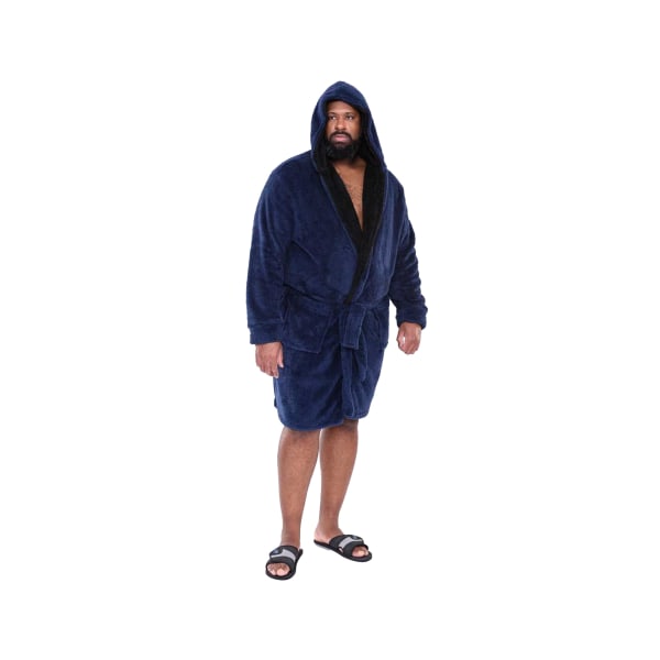 D555 Herr Newquay Kingsize Huvmorgonrock 5XL Marinblå Navy 5XL