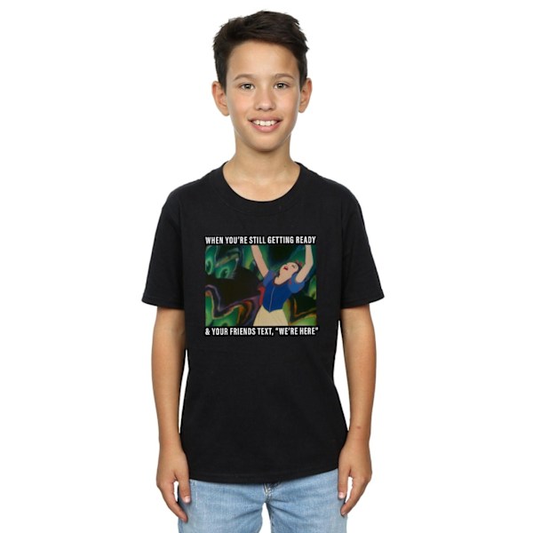 Disney Princess Boys Snow White Still Getting Ready T-Shirt 7-8 Black 7-8 Years