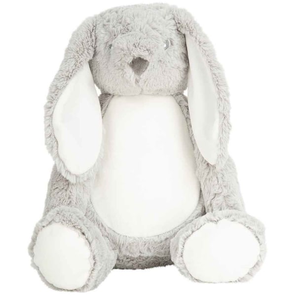 Mumbles Zippie Bunny Plyschleksak En Storlek Grå Grey One Size