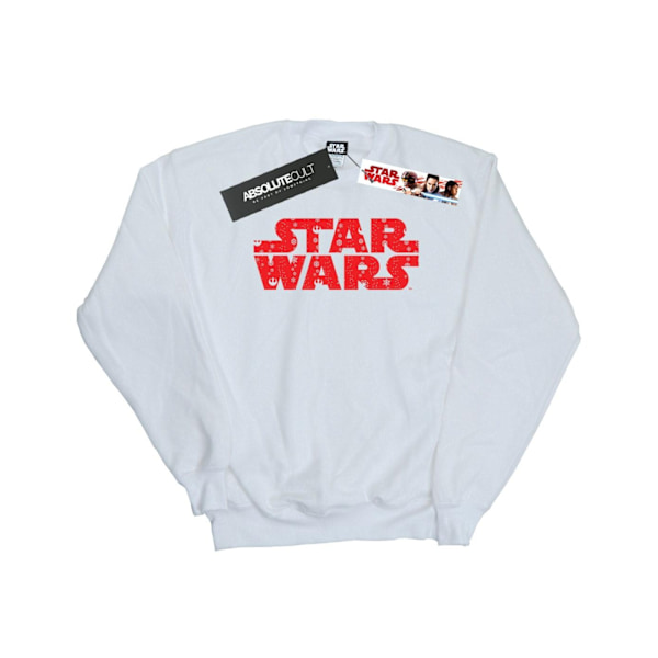 Star Wars Dam/Damer Jul-Logotyp Sweatshirt M Vit White M