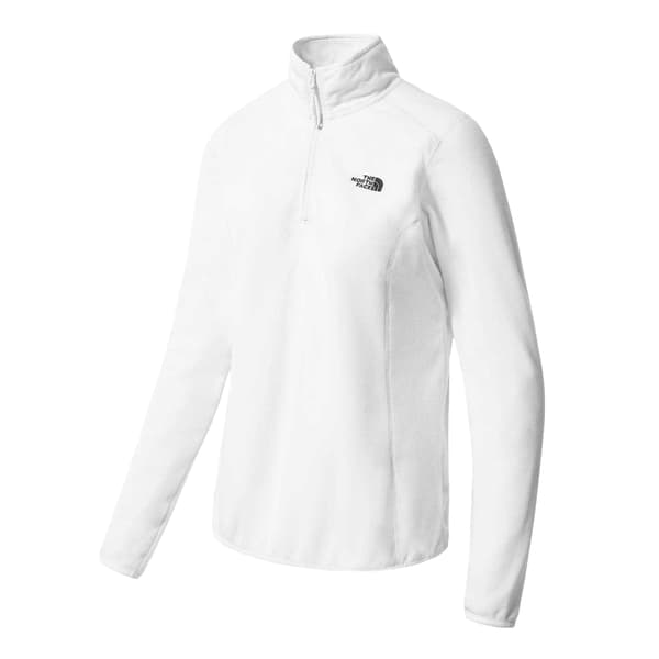 The North Face Dam Glacier Logo Quarter Zip Fleecetopp White 12 UK
