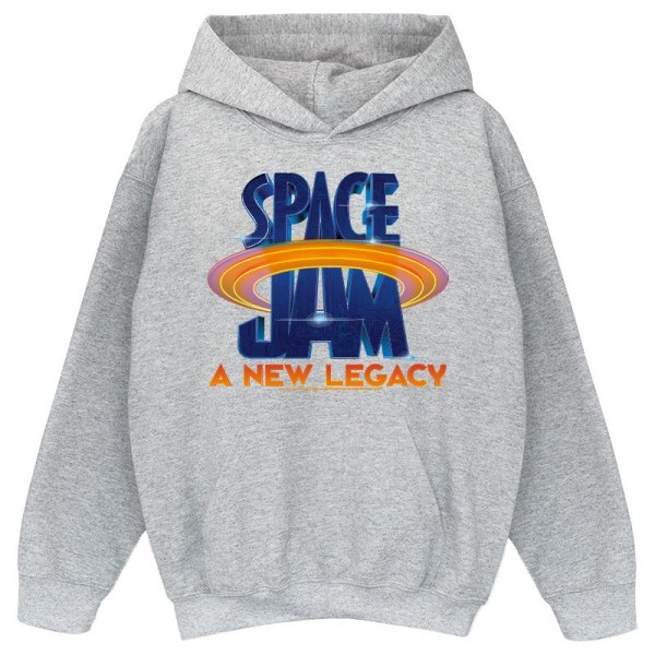 Space Jam: A New Legacy Boys Logo Circle Hoodie 7-8 Years Sport Sports Grey 7-8 Years