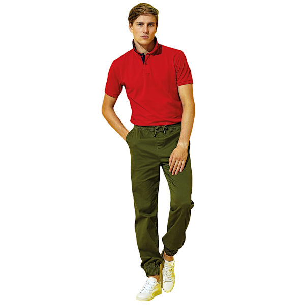 Asquith & Fox Herr Joggingbyxor i Twill L Oliv Olive L