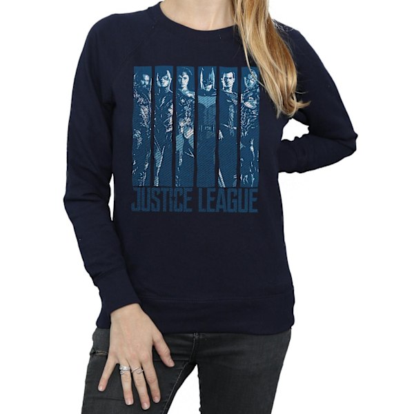 DC Comics Dam/Kvinnor Justice League Film Dubbel Indigo Sweatshirt Navy Blue M