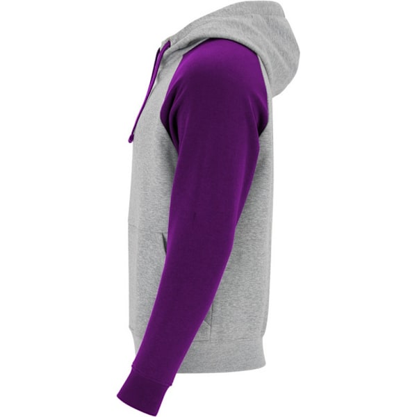 Roly Unisex Vuxen Badet Tvåfärgad Huvtröja 3XL Heather Grey/Purple Heather Grey/Purple 3XL