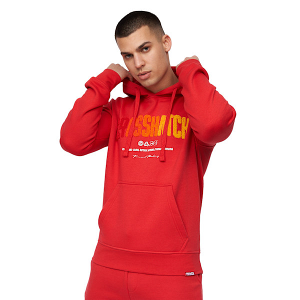 Crosshatch Herr Flocked Hoodie S Röd Red S