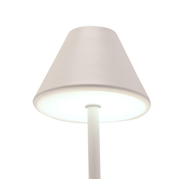 Hestia Matt Putty Vit USB LED Touch Bordslampa - Medium One S White One Size