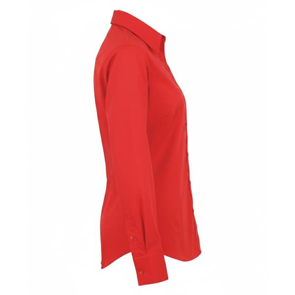 Premier Dam/Dam Poplin Långärmad Blus 20 Röd Red 20