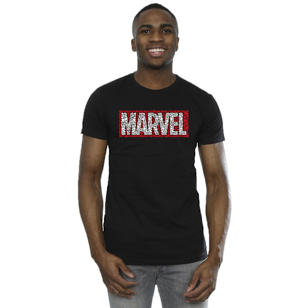 Marvel Comics Hearts Logo T-shirt XL Svart Black XL