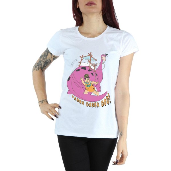 The Flintstones Dam/Kvinnor Yabba Dabba Doo Bomull T-shirt XL White XL