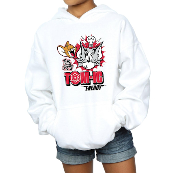 Tom And Jerry Girls Tomic Energy Hoodie 5-6 år Vit White 5-6 Years