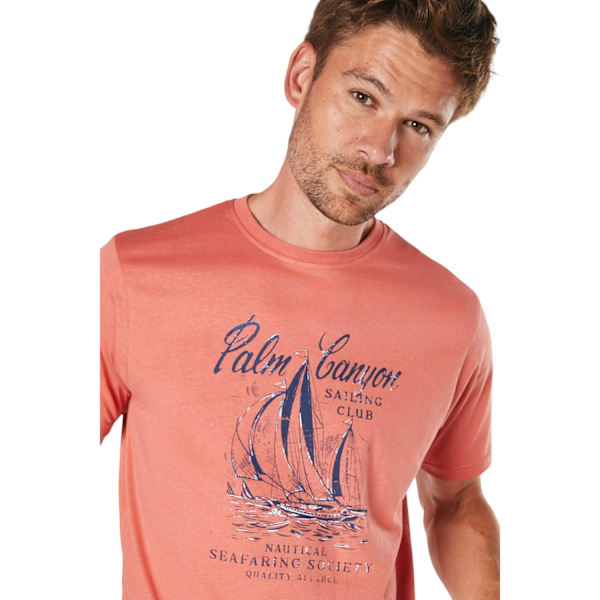 Maine Herr Palm Canyon Tryckt T-shirt XXL Korall Coral XXL