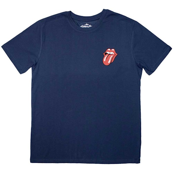 The Rolling Stones Unisex Adult Mini Classic Tongue T-Shirt L D Denim Blue L