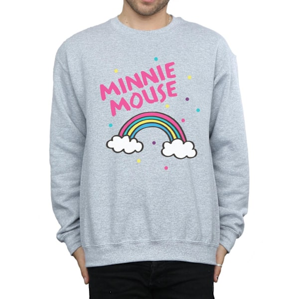 Disney Herr Minnie Mouse Rainbow Dots Sweatshirt XL Sports Grey Sports Grey XL