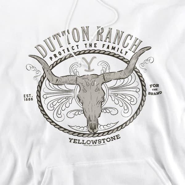 Yellowstone Herr Dutton Ranch Hoodie M Vit White M