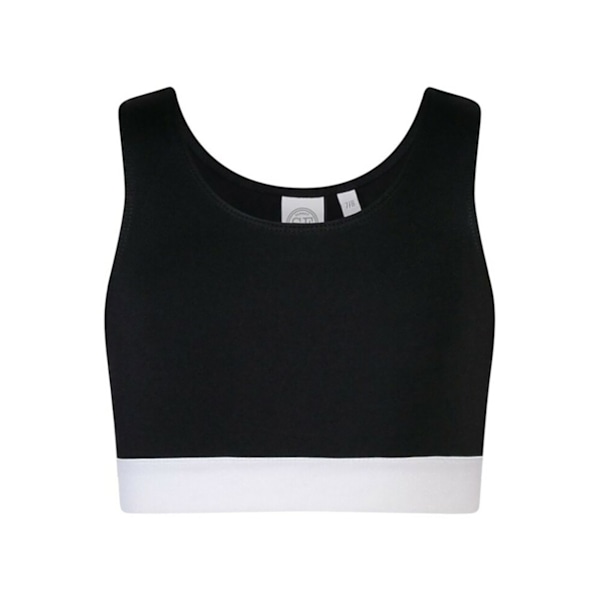 SF Minni Barnflickor Fashion Crop Top 11-12 År Svart/Vit Black/White 11-12 Years