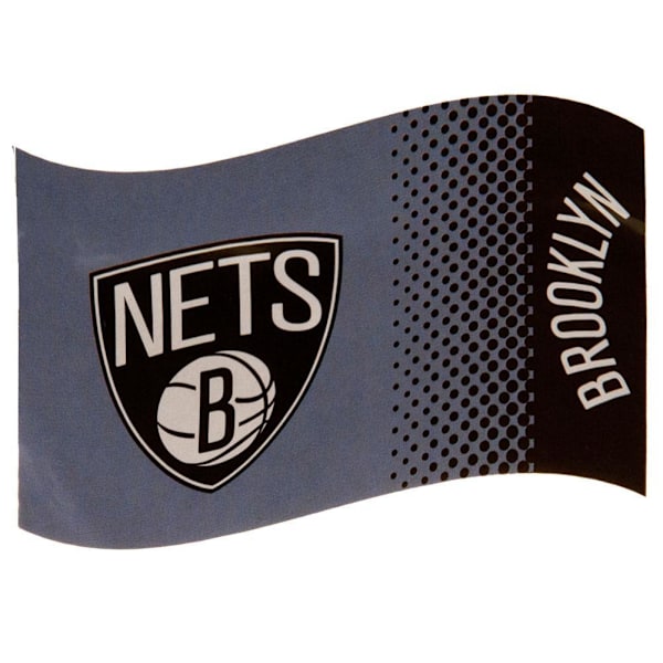 Brooklyn Nets Fade Design Flag One Size Grey Grey One Size