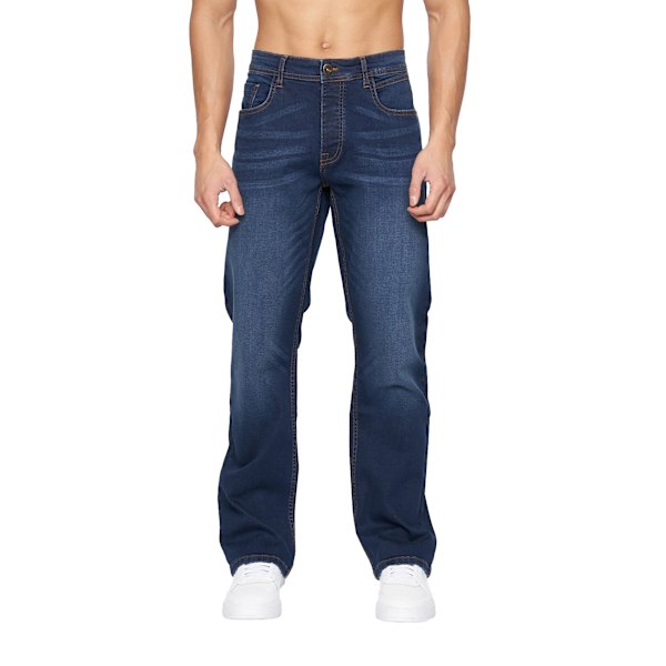 Crosshatch herr Winsbury bootcut jeans 30R mörk tvätt Dark Wash 30R