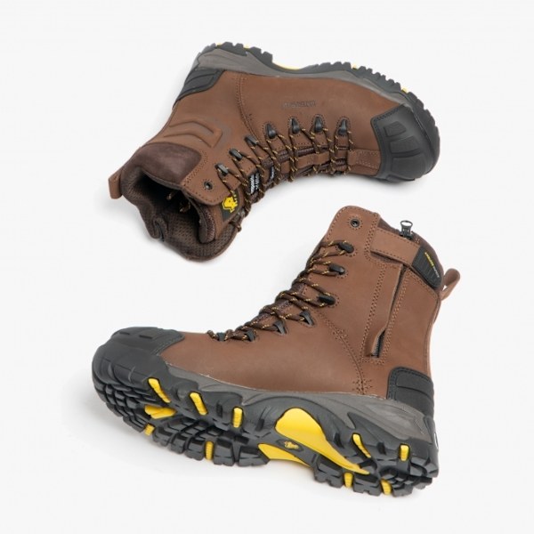 Amblers Herr AS995 Pillar Komposit Vattentät Dragkedja Säkerhet Hi-Bo Brown 6 UK