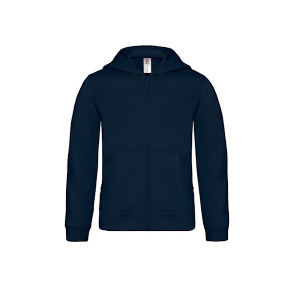 B&C Barn/Barn Full Zip Hoodie Jacka 7-8 År Marinblå Navy 7-8 Years