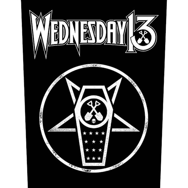 Wednesday 13 What The Night Brings Patch One Size Svart/Vit Black/White One Size