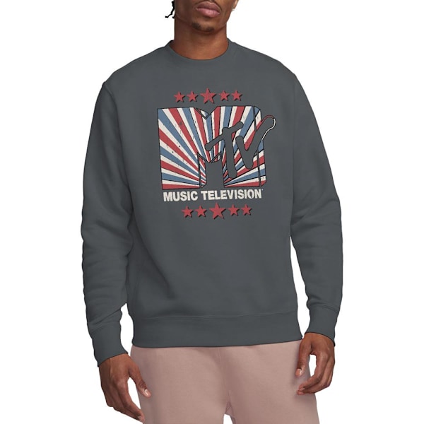 MTV Unisex Vuxen Americana Sweatshirt M Kolgrå Charcoal M