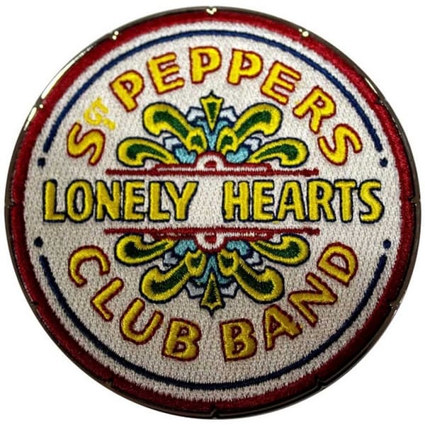 The Beatles Sgt Pepper Trum-Patch Kylskåpsmagnet One Size Vit/ White/Yellow/Red One Size