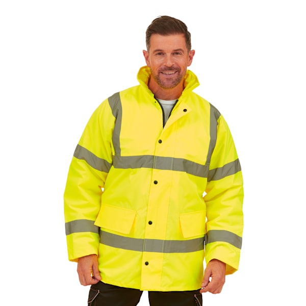 Yoko Unisex Vuxen Klassisk Motorväg Hi-Vis Vadderad Jacka 4XL Gul Yellow 4XL