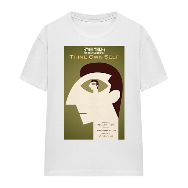 Star Trek Unisex Vuxen The Next Generation Säsong 7 Avsnitt 16 White M