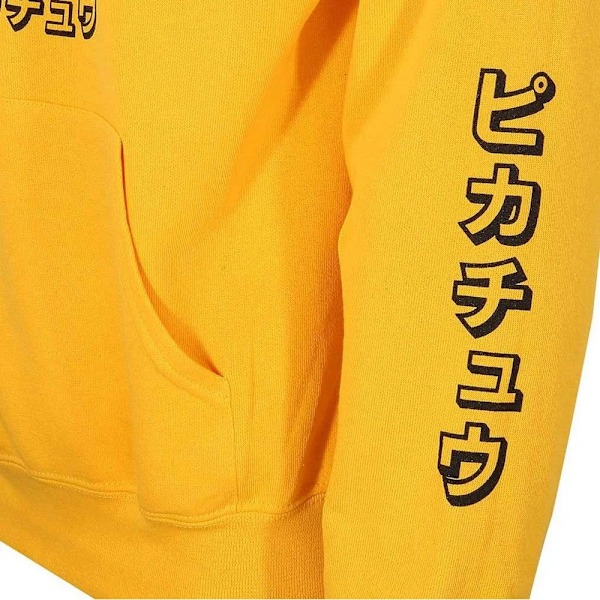 Pokemon Unisex Vuxen Katakana Pikachu Hoodie S Gul Yellow S