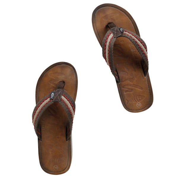 Weird Fish Malham Flip-flops i konstläder för män, storlek 9 UK, Antikbrun Antique Tan 9 UK