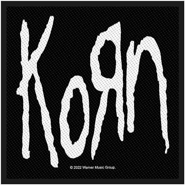 Korn vävd logotyplapp, One Size, svart/vit Black/White One Size