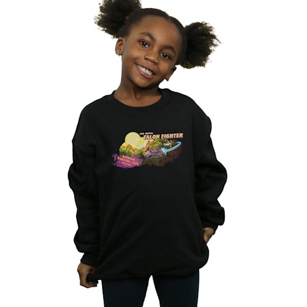 Marvel Girls Black Panther Talon Fighter Wakanda Sweatshirt 12- Black 12-13 Years