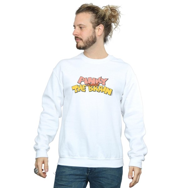 Animaniacs Mens Pinky And The Brain Logo Sweatshirt S Vit White S