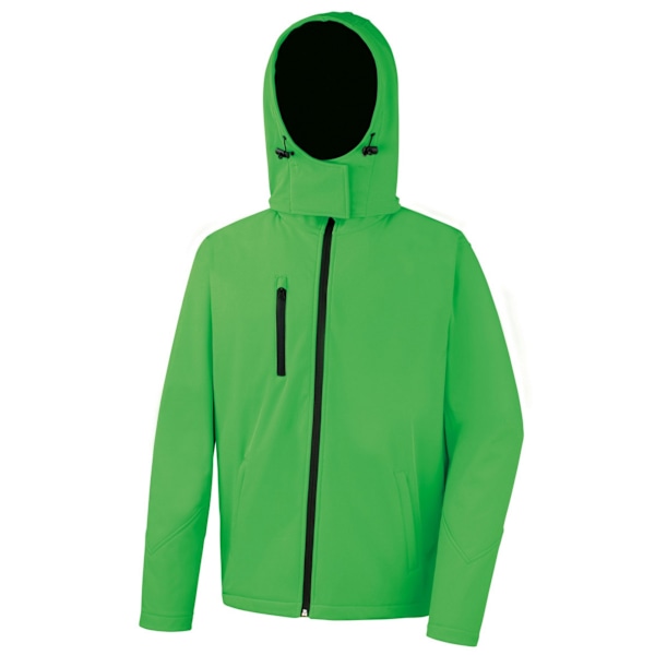 Result Core Mens Lite Hooded Softshell Jacket 3XL Vivid Green/B Vivid Green/Black 3XL