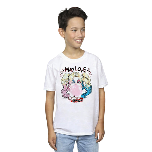 DC Comics Boys Harley Quinn Mad Love T-shirt 7-8 år Vit White 7-8 Years