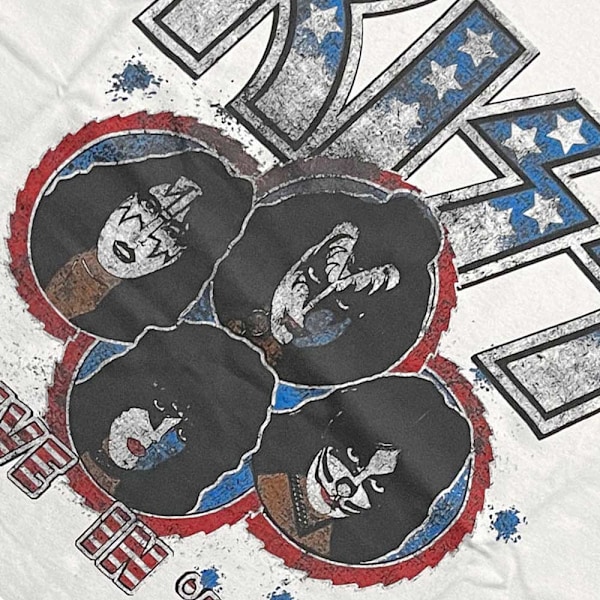 Kiss Unisex Adult Alive In ´77 T-Shirt XXL Vit White XXL