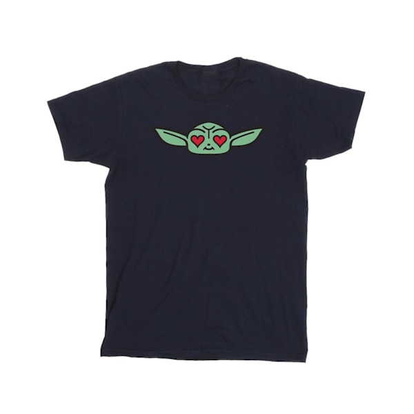 Star Wars The Mandalorian Grogu Heart Eyes T-shirt L Marinblå Navy Blue L