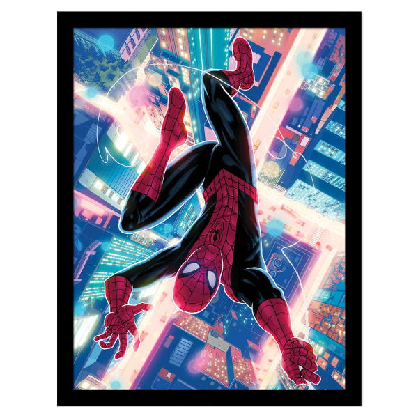 Spider-Man upp och ner print 40cm x 30cm Flerfärgad Multicoloured 40cm x 30cm