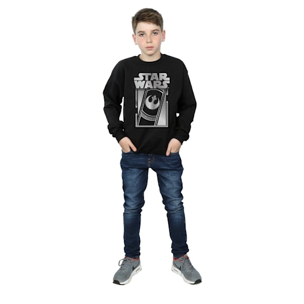 Star Wars Boys The Last Jedi Frame Metallic Sweatshirt 5-6 år Black 5-6 Years