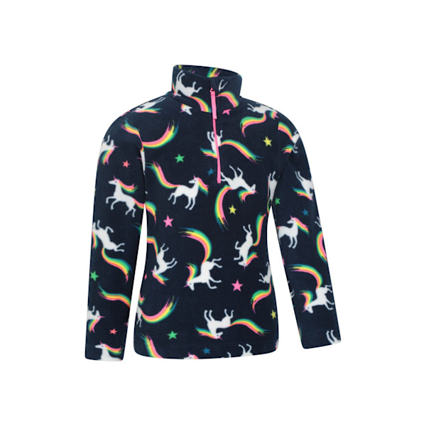 Mountain Warehouse Barn/Barn Endeavour Unicorn Halv Zip Fl Blue 9-10 Years