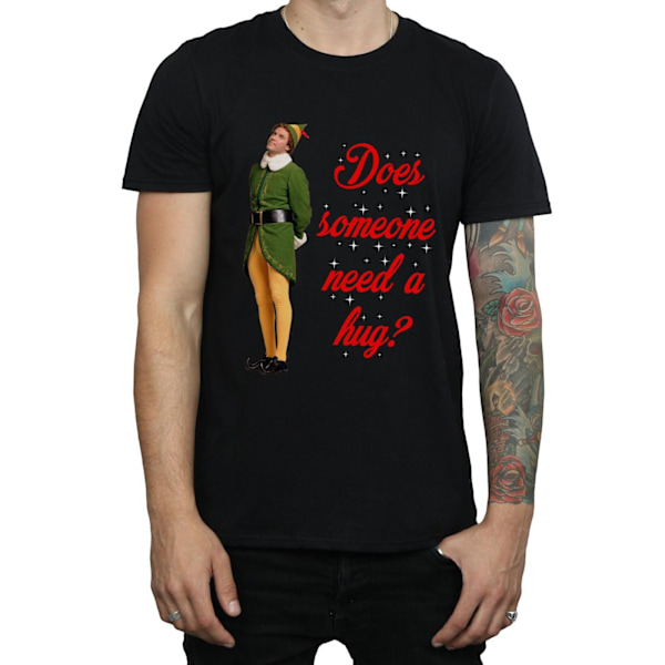 Elf Mens Hug Buddy T-Shirt XL Svart Black XL
